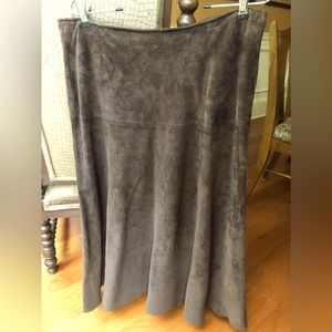 Brown Leather/ Suede skirt